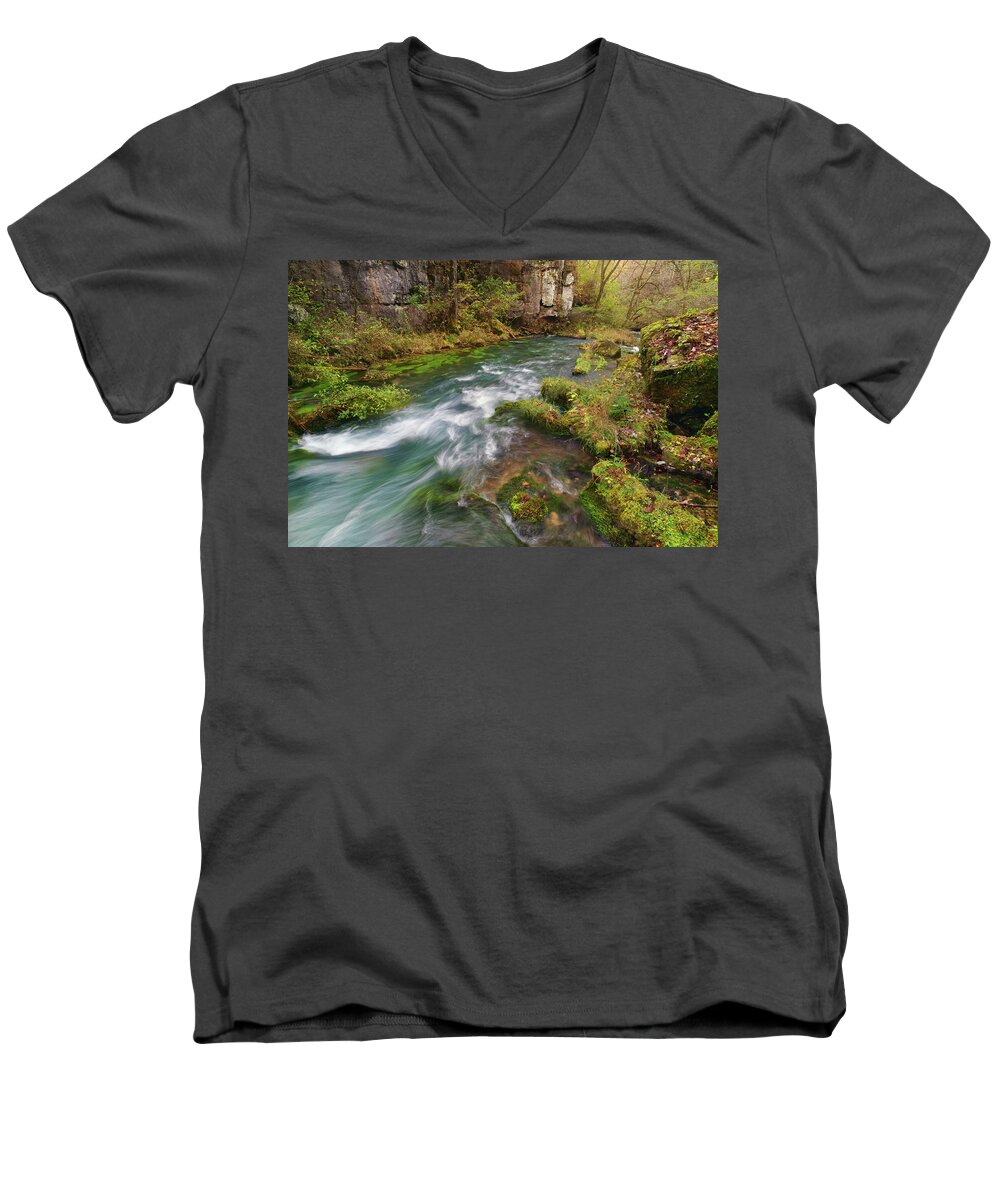 Greer Spring Men's V-Neck T-Shirt featuring the photograph Greer Spring by Robert Charity