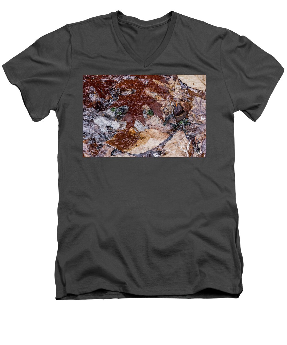 December Men's V-Neck T-Shirt featuring the photograph In the Ice by Alana Ranney