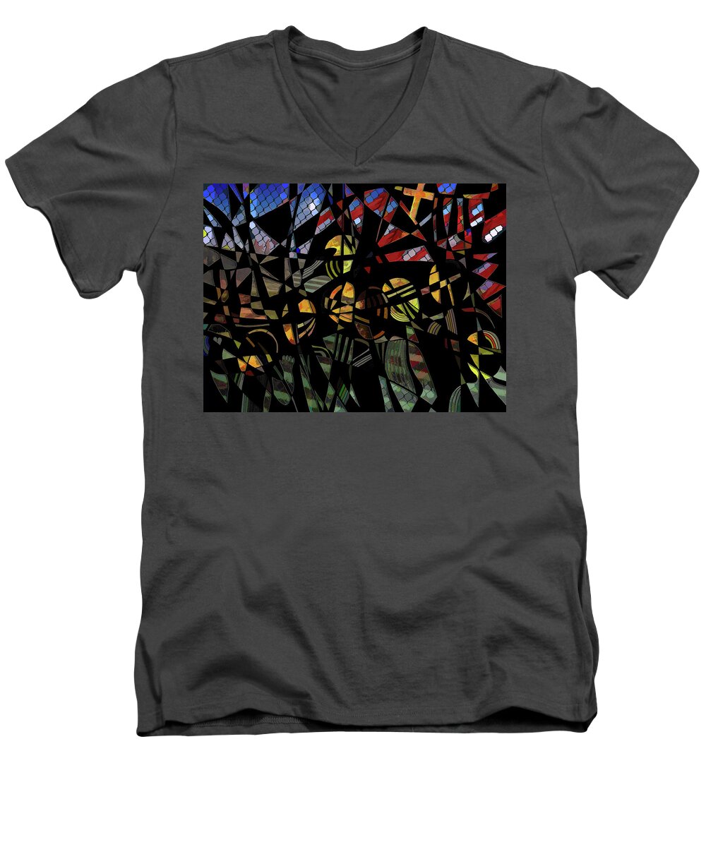 Kids In Cages Men's V-Neck T-Shirt featuring the digital art Indifference by Lynellen Nielsen