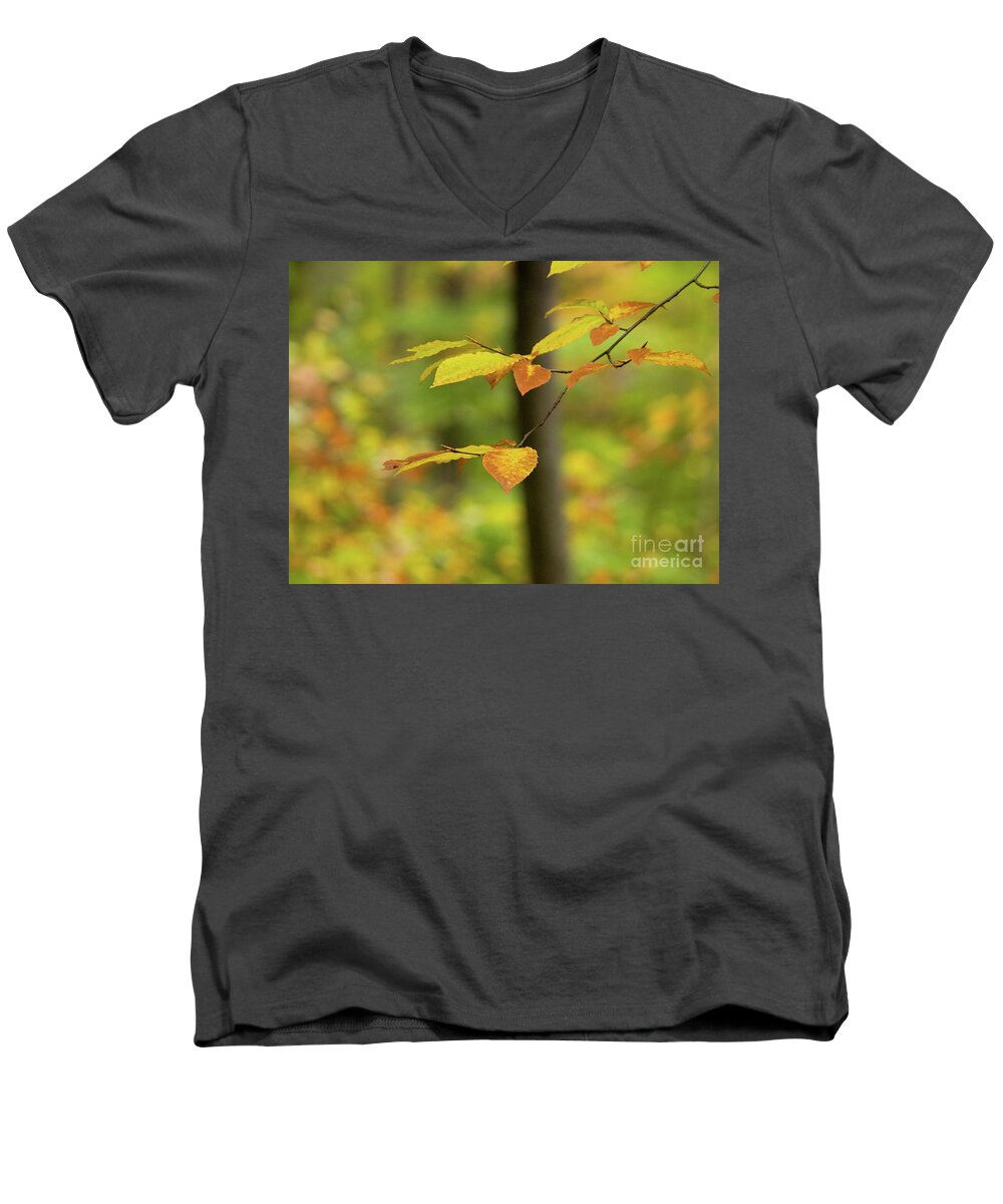 On An Overcast Day In Autumn 5 Men's V-Neck T-Shirt featuring the photograph On An Overcast Day In Autumn 5 by Dorothy Lee