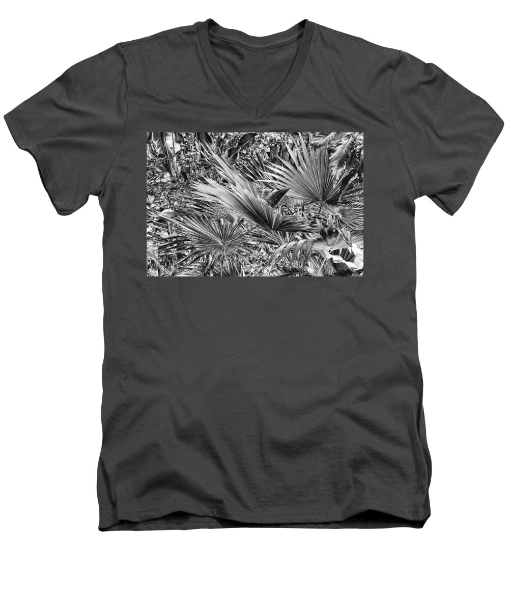 Palm Jungle Men's V-Neck T-Shirt featuring the photograph Palm Jungle by Tom Kelly