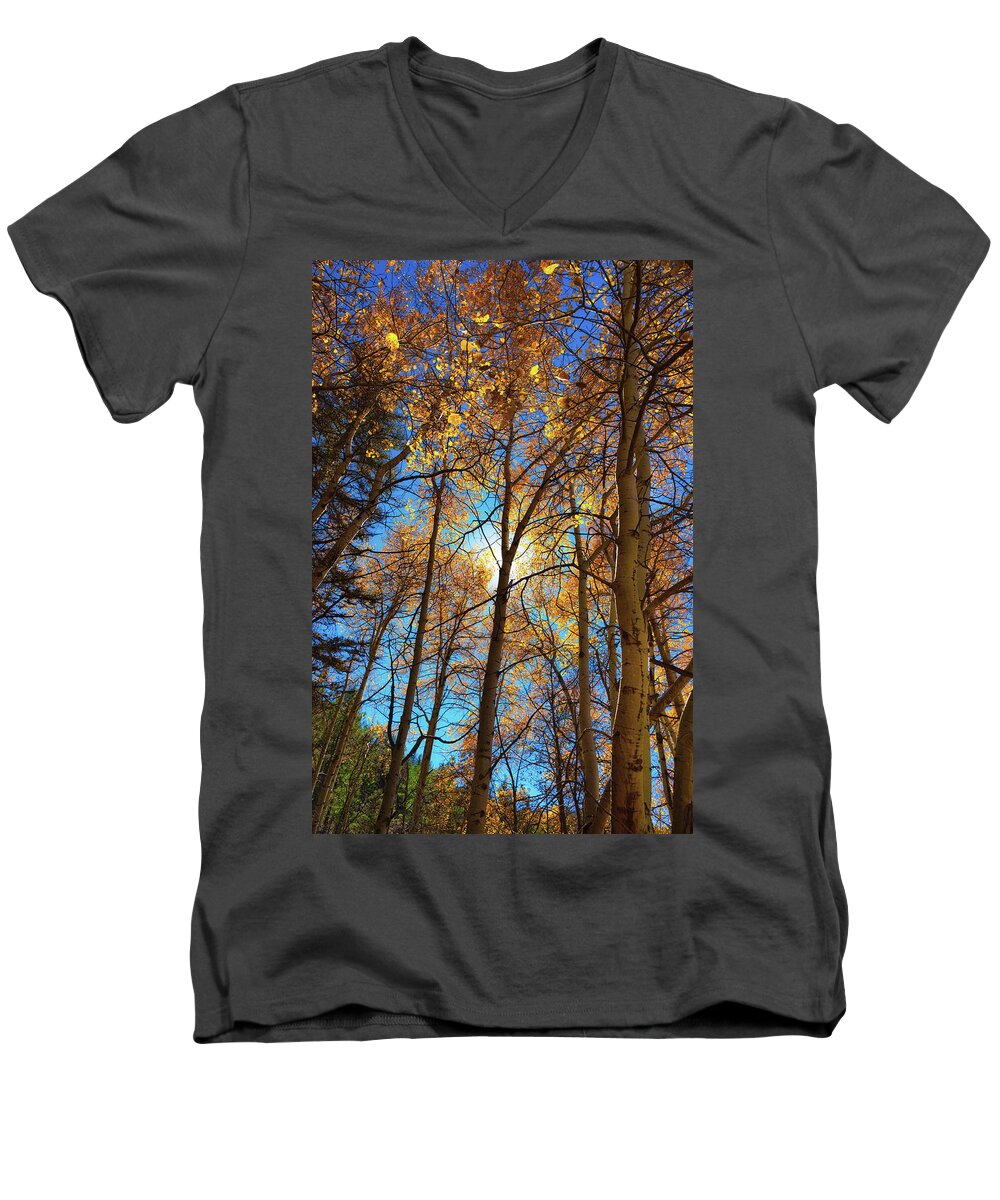 Santa Fe Men's V-Neck T-Shirt featuring the photograph Santa Fe Beauty II by Stephen Anderson