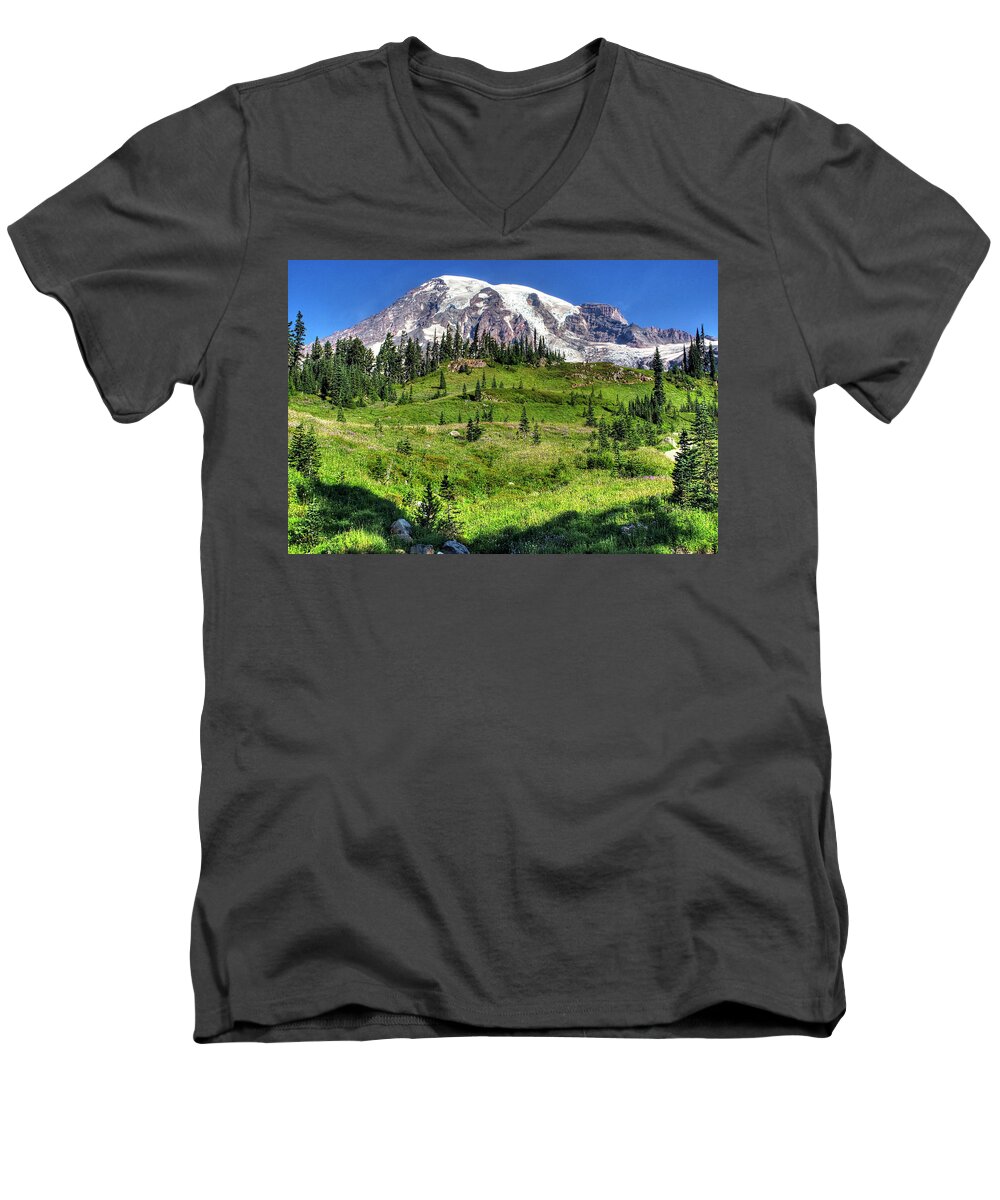 Fine Art Men's V-Neck T-Shirt featuring the photograph Summer in the High Country by Greg Sigrist