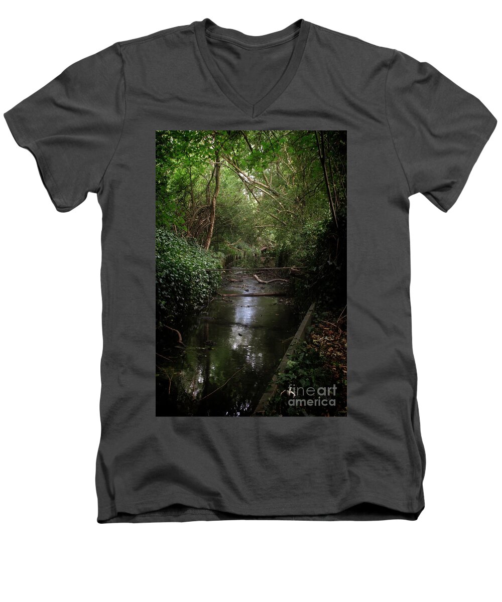 Surreal Magical Men's V-Neck T-Shirt featuring the photograph Surreal Magical Forest - Study IV by Doc Braham