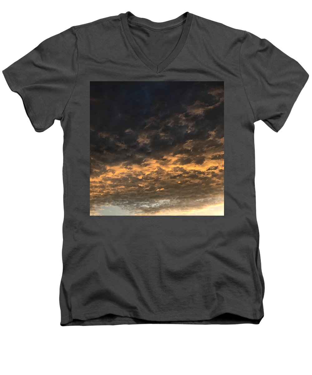  Men's V-Neck T-Shirt featuring the photograph Texas Storm Clouds by Jose Machin