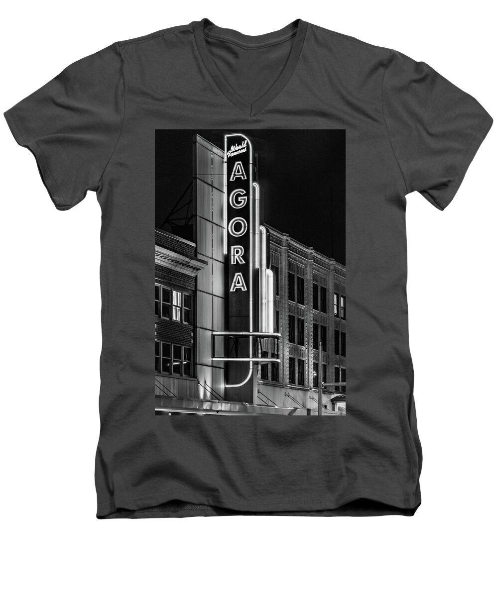 Cleveland Men's V-Neck T-Shirt featuring the photograph The Agora by Stewart Helberg
