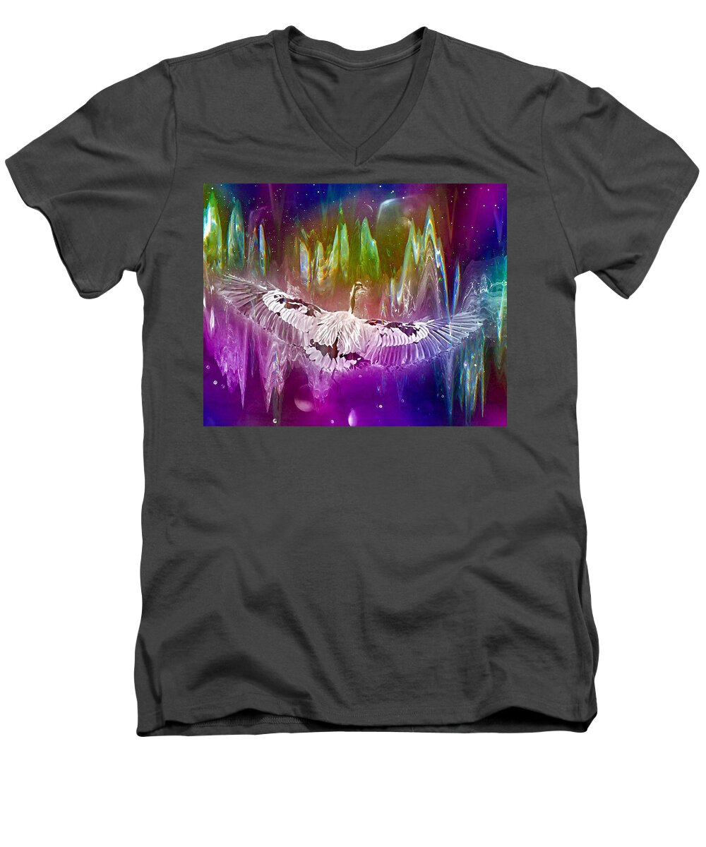 Visionary Men's V-Neck T-Shirt featuring the digital art Visionary #2 by Don Wright