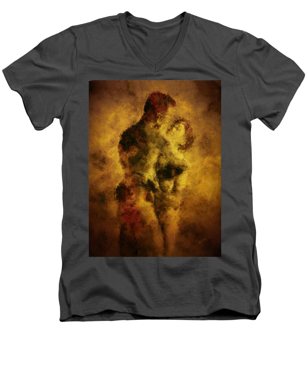Nudes Men's V-Neck T-Shirt featuring the photograph Welcome Home by Kurt Van Wagner