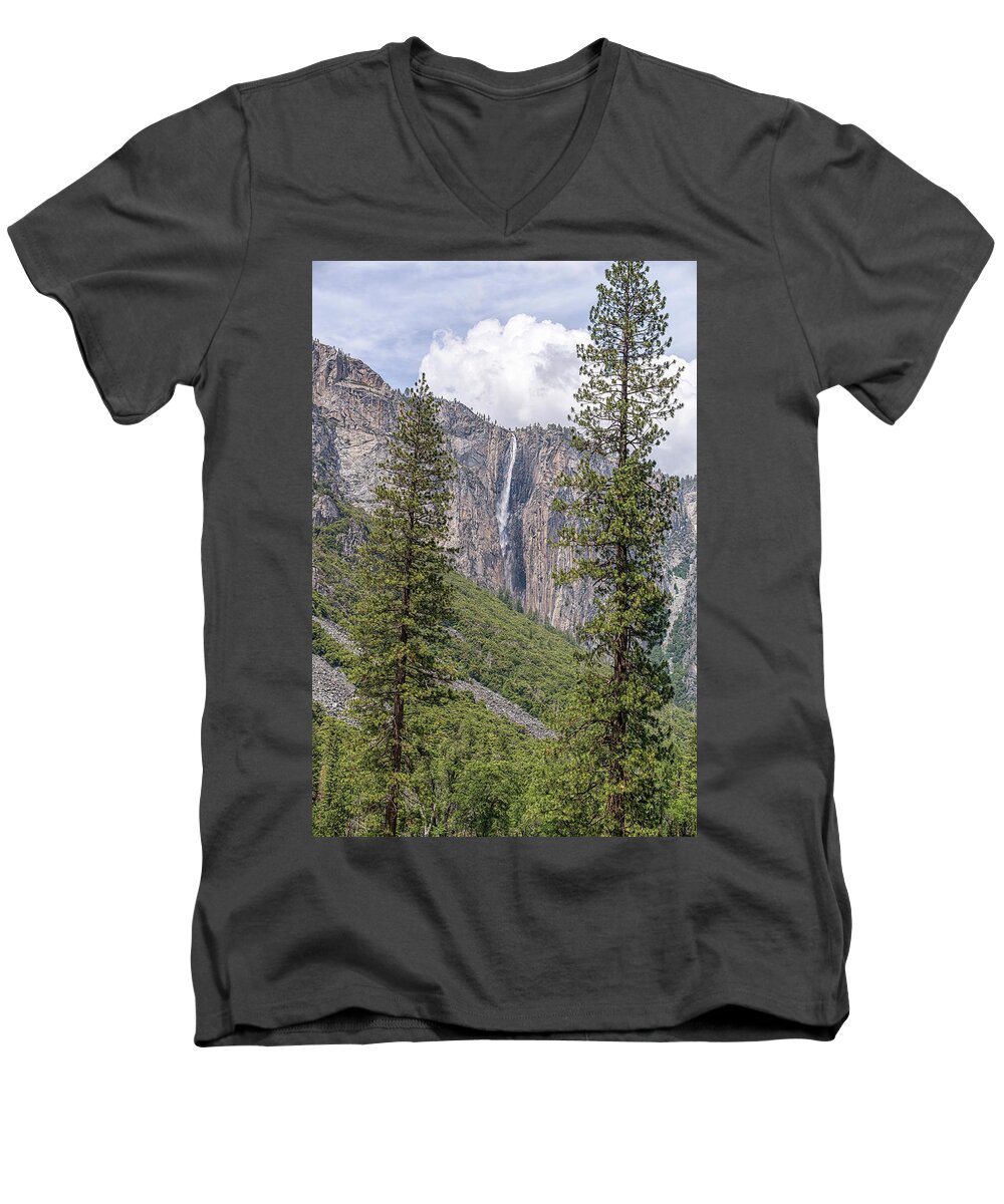 Yosemite Valley Men's V-Neck T-Shirt featuring the photograph Wonder and Beauty Yosemite Valley by Joseph S Giacalone