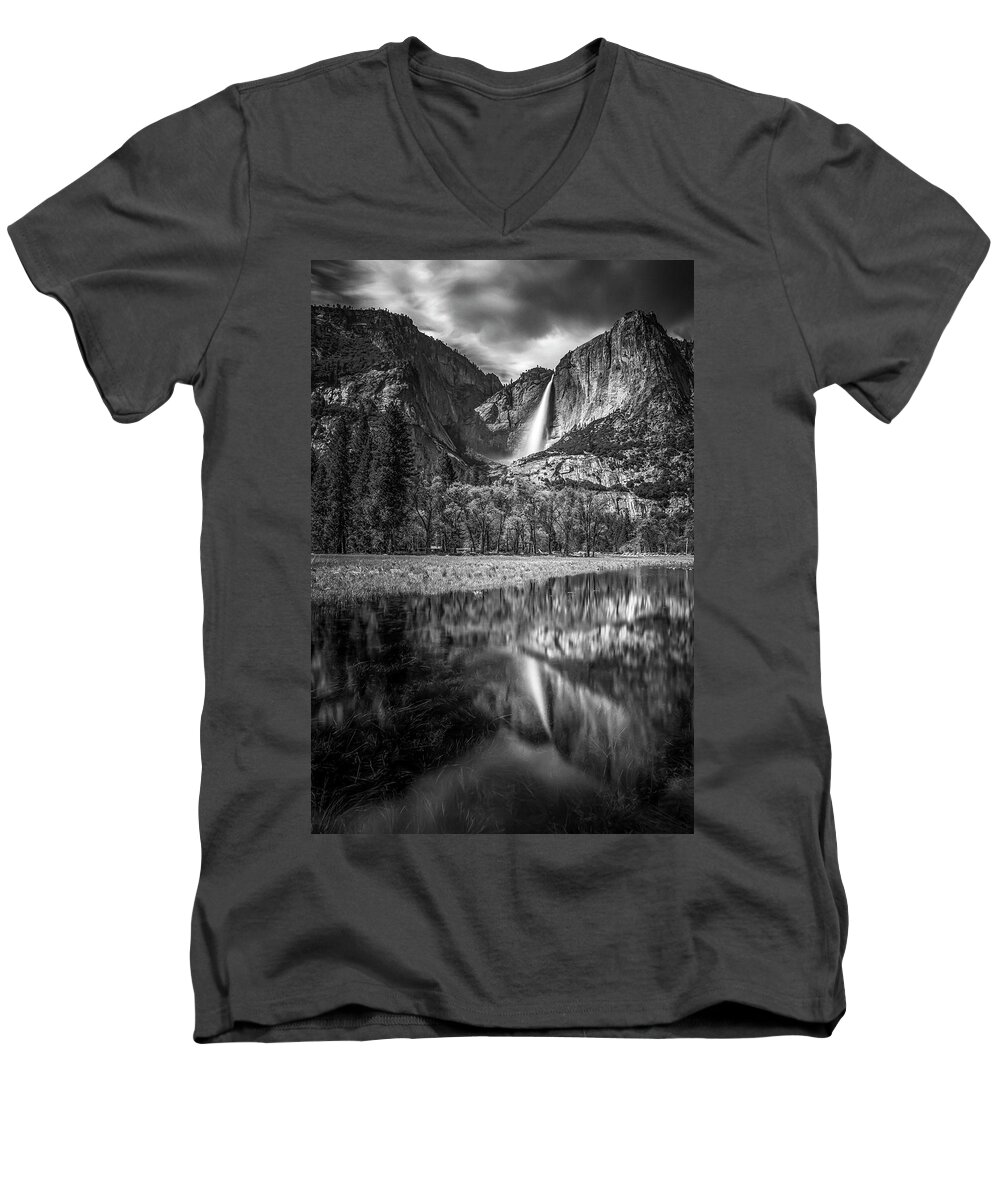 Yosemite Valley Men's V-Neck T-Shirt featuring the photograph Yosemite Valley Moods by Joseph S Giacalone