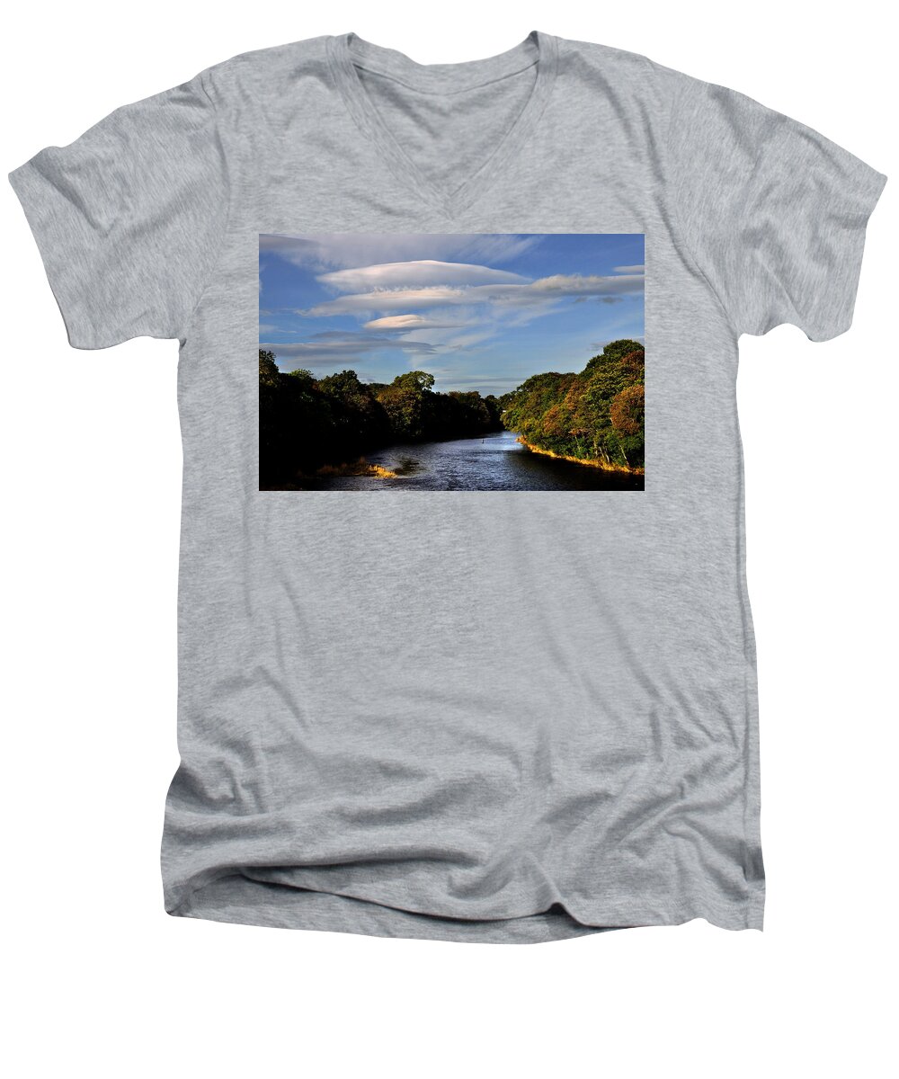  The River Beauly Men's V-Neck T-Shirt featuring the photograph The River Beauly by Gavin Macrae