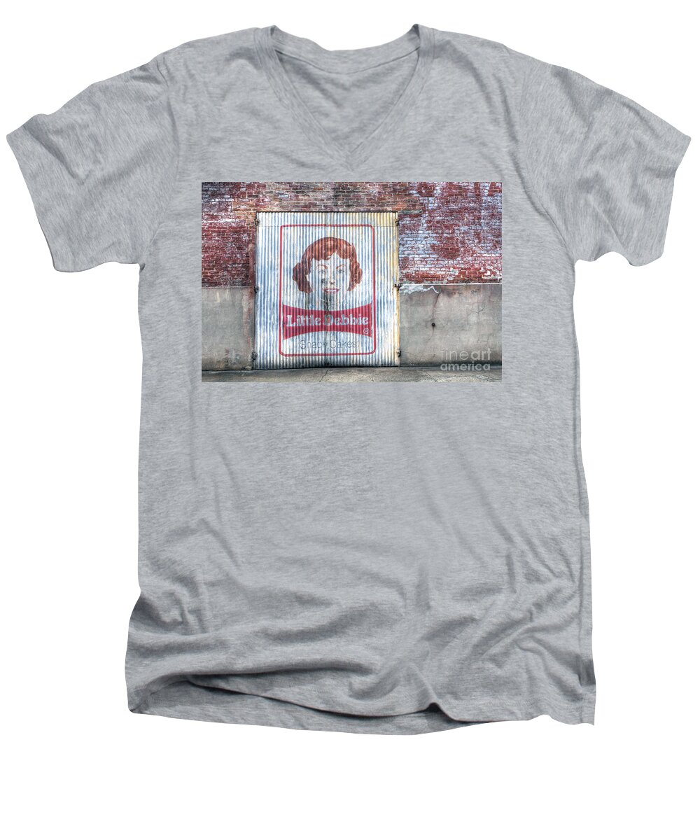 New Men's V-Neck T-Shirt featuring the photograph 0256 Little Debbie - New Orleans by Steve Sturgill