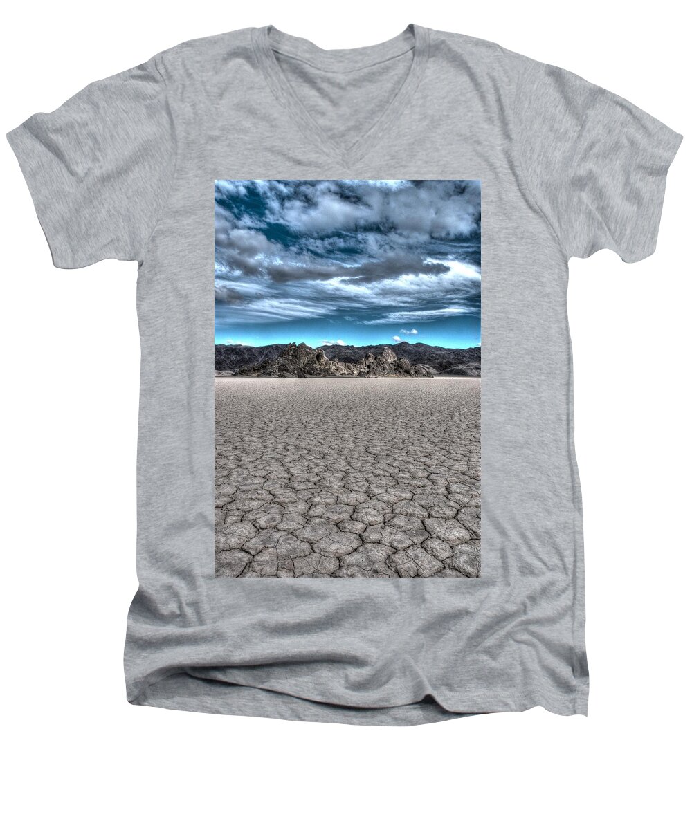 Death Valley Men's V-Neck T-Shirt featuring the photograph Cool Desert #1 by David Andersen