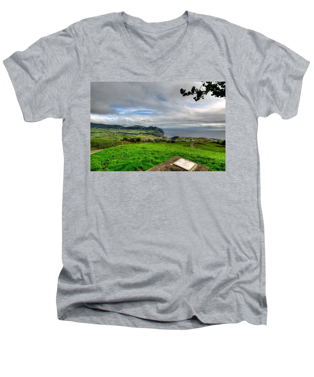 Agriculture Men's V-Neck T-Shirt featuring the photograph Azores Landscapes #11 by Joseph Amaral