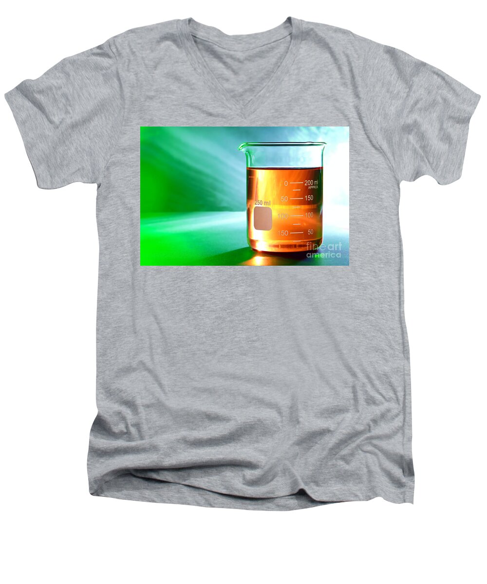 Lab Men's V-Neck T-Shirt featuring the photograph Laboratory Equipment in Science Research Lab #11 by Science Research Lab