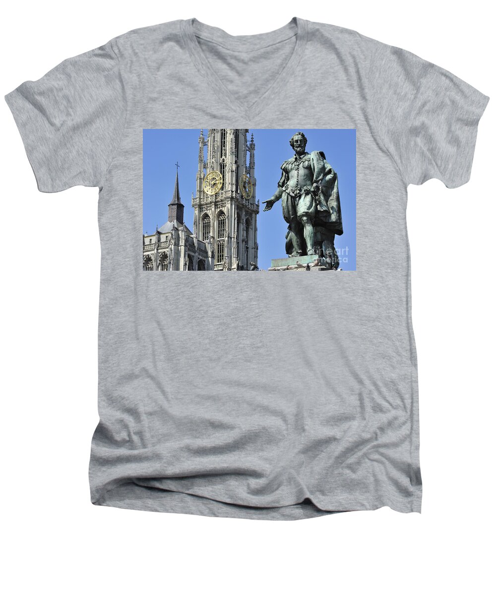 Flemish Men's V-Neck T-Shirt featuring the photograph 110801p238 by Arterra Picture Library