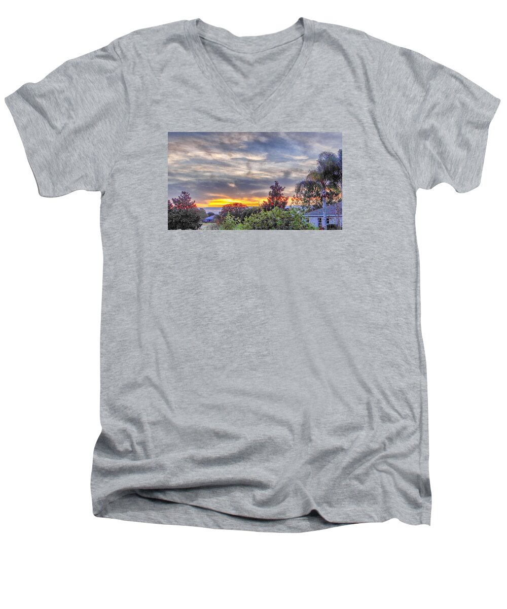 Morning Men's V-Neck T-Shirt featuring the photograph Good Morning #2 by Dennis Dugan