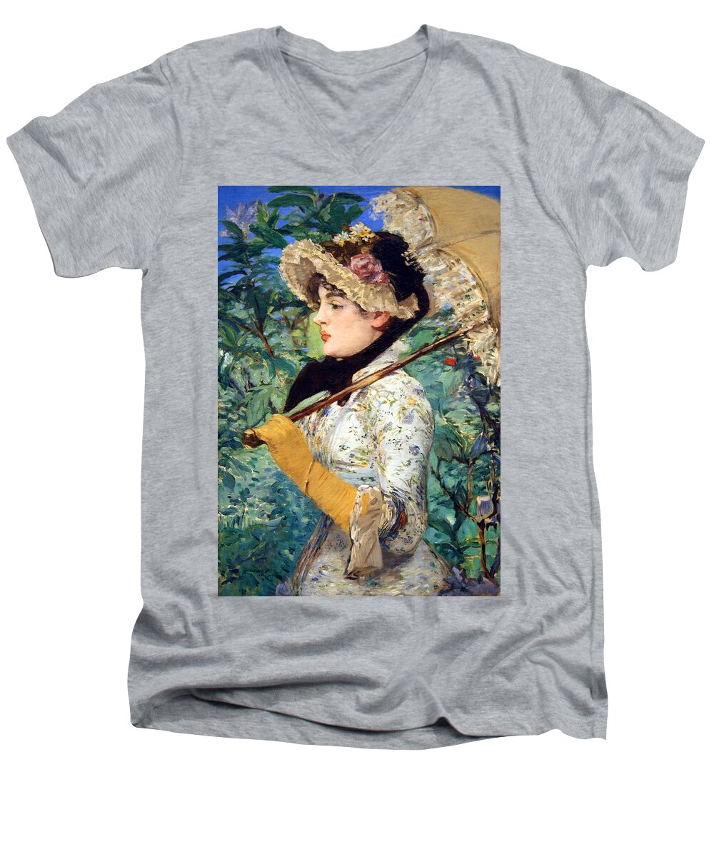 Spring Men's V-Neck T-Shirt featuring the photograph Manet's Spring #2 by Cora Wandel