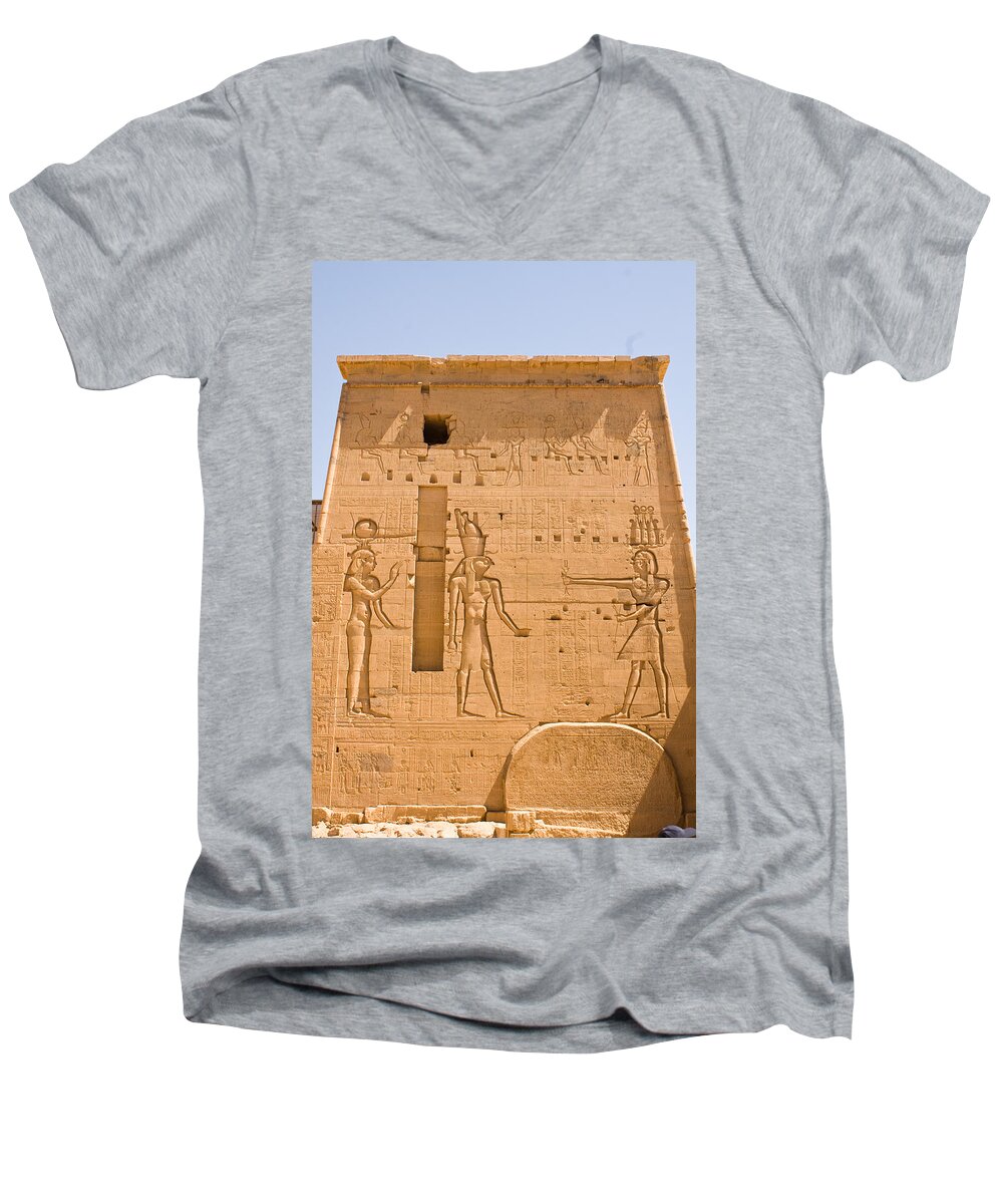  Men's V-Neck T-Shirt featuring the photograph Temple Wall Art #2 by James Gay
