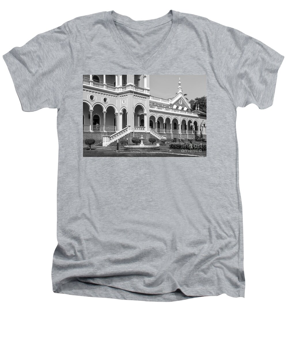 Palace Men's V-Neck T-Shirt featuring the photograph The Aga Khan Palace #2 by Kiran Joshi