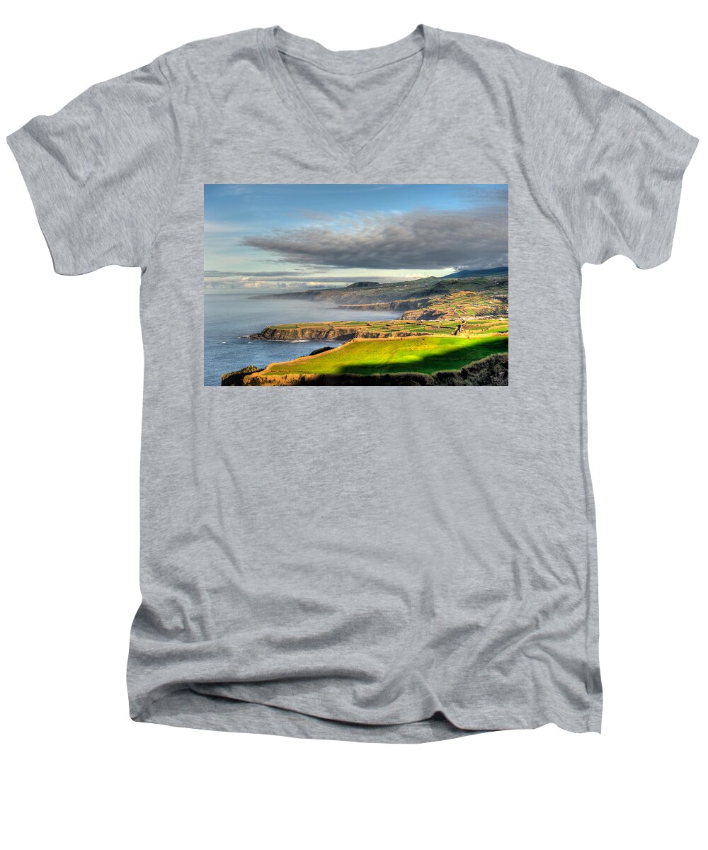 Agriculture Men's V-Neck T-Shirt featuring the photograph Azores Landscapes #23 by Joseph Amaral
