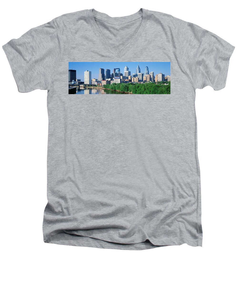 Photography Men's V-Neck T-Shirt featuring the photograph Philadelphia, Pennsylvania, Usa #4 by Panoramic Images