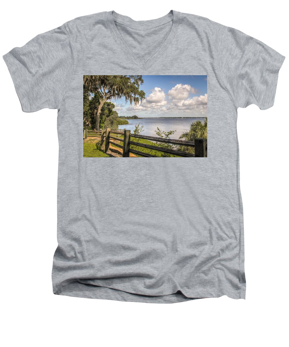 Florida Men's V-Neck T-Shirt featuring the photograph Philippe Park #4 by Jane Luxton
