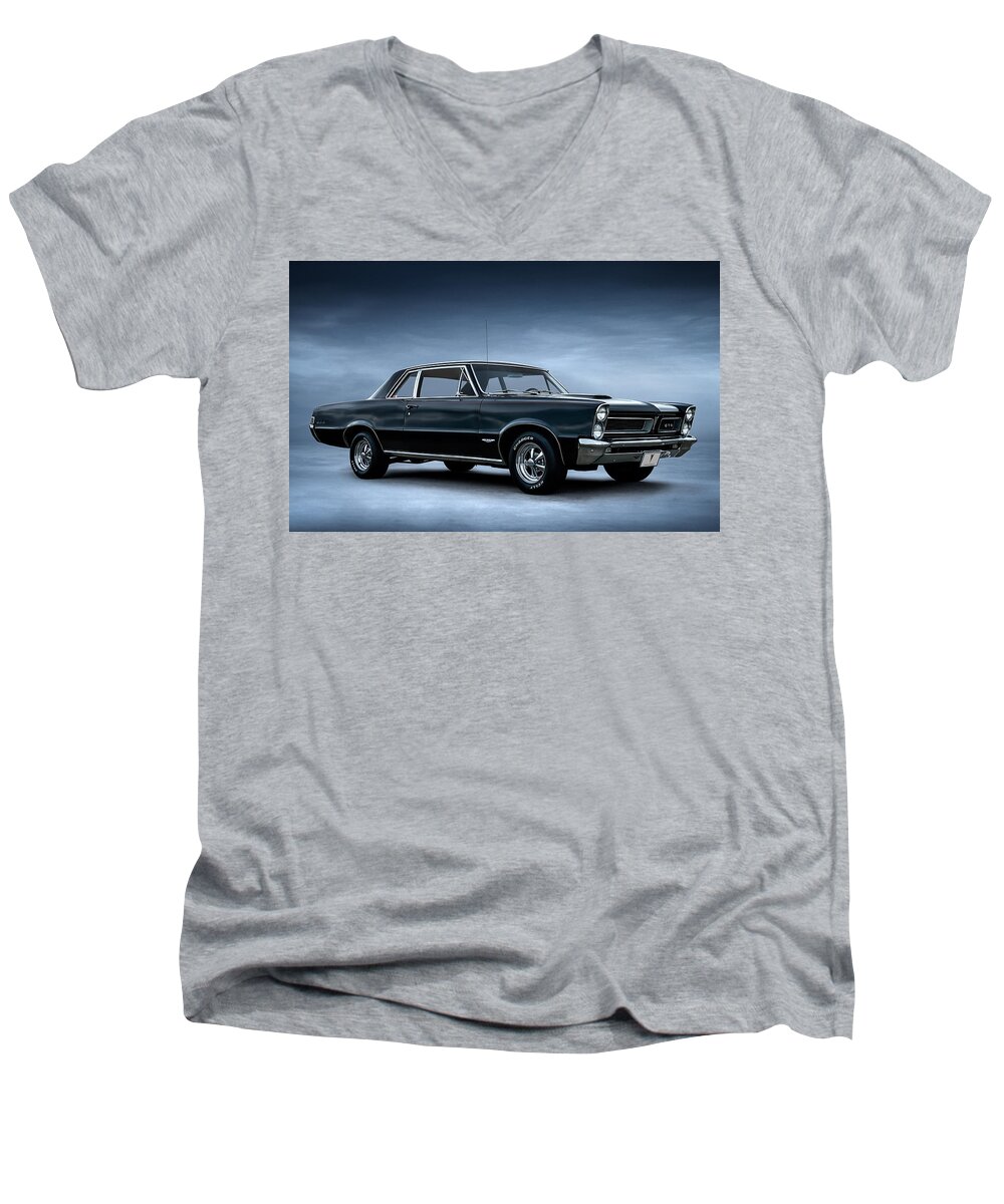 Transportation Men's V-Neck T-Shirt featuring the digital art '65 Gto #65 by Douglas Pittman