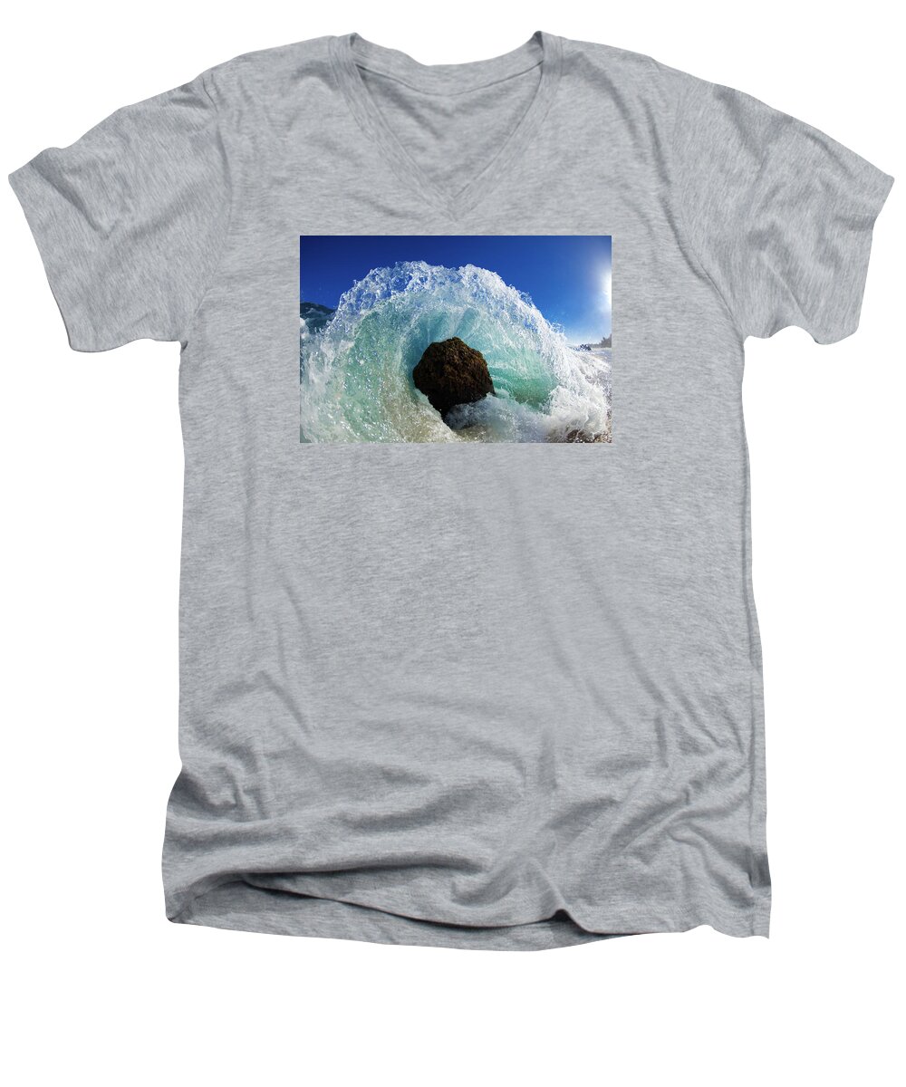 Sea Men's V-Neck T-Shirt featuring the photograph Aqua Dome by Sean Davey