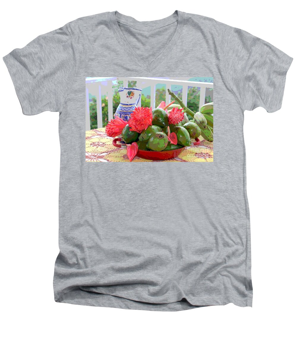 Avocados Men's V-Neck T-Shirt featuring the photograph Avocados by Alice Terrill