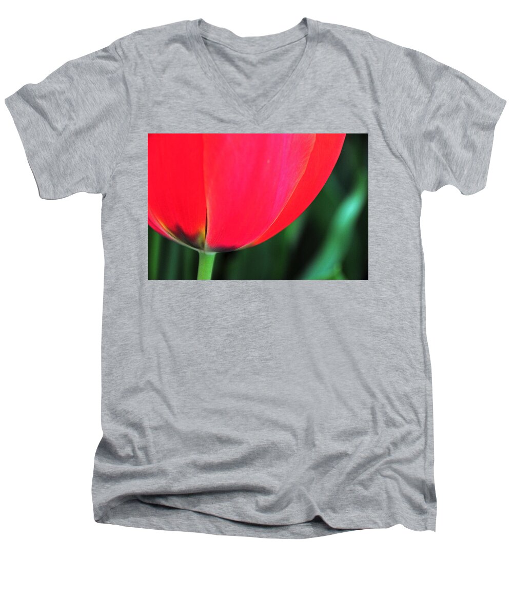 Flower Men's V-Neck T-Shirt featuring the photograph Beneath by Mike Martin