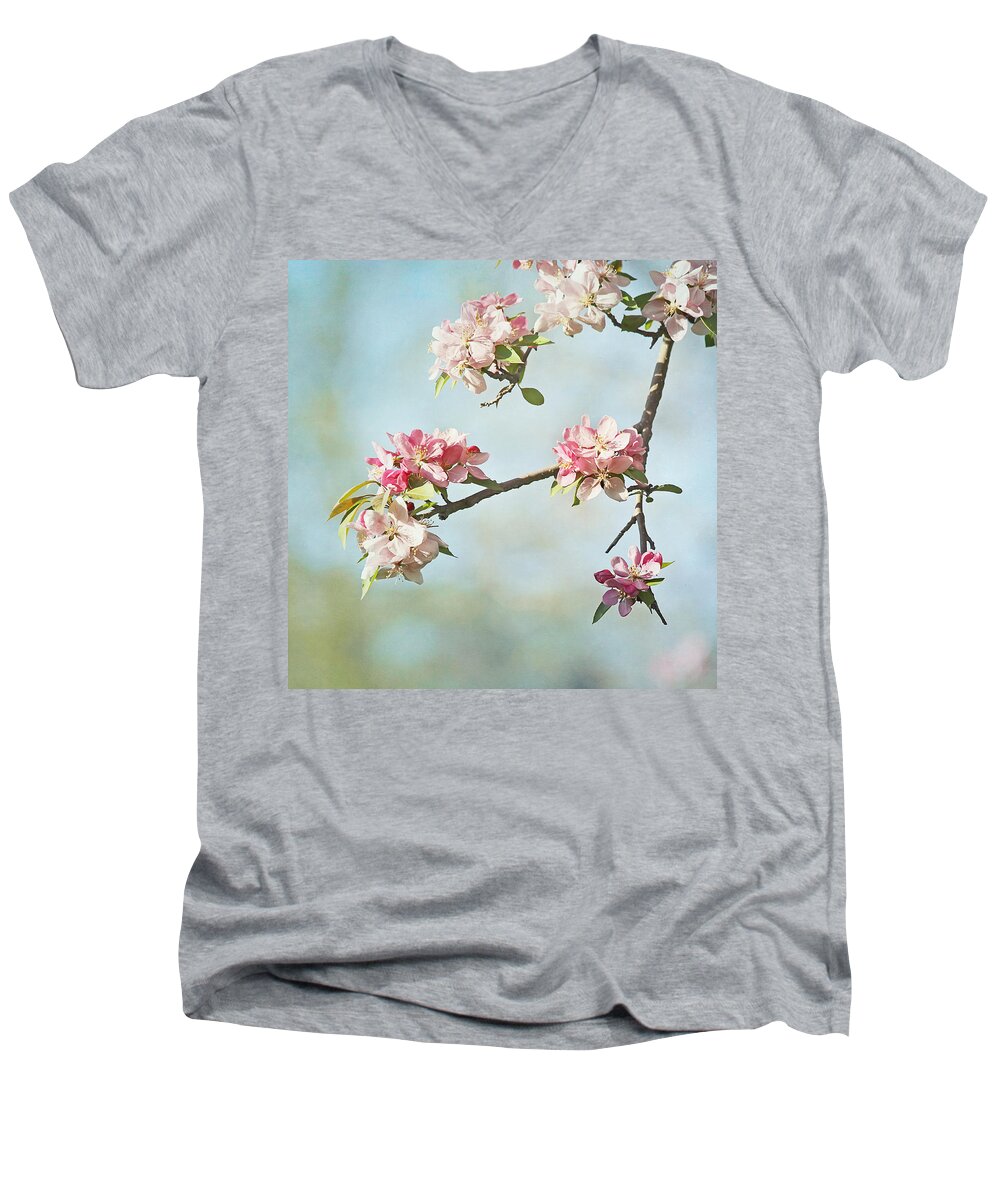 Nature Men's V-Neck T-Shirt featuring the photograph Blossom Branch by Kim Hojnacki