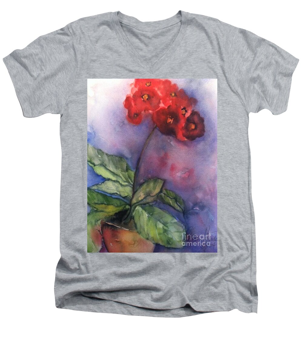 Orchards Men's V-Neck T-Shirt featuring the painting Bursting with Pride by Sherry Harradence