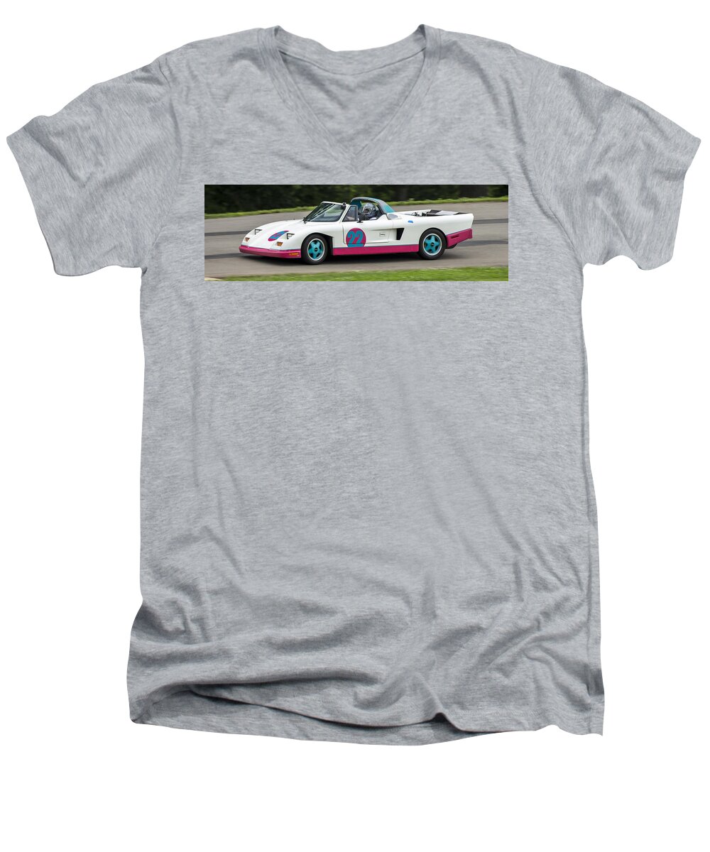 Consulier Gtp Men's V-Neck T-Shirt featuring the photograph Car No. 22 - 02 by Josh Bryant