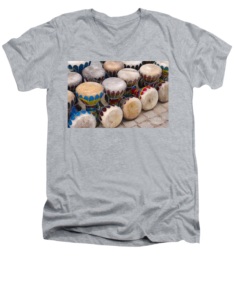 Handicraft Men's V-Neck T-Shirt featuring the photograph Colorful Congas by Carlos Caetano