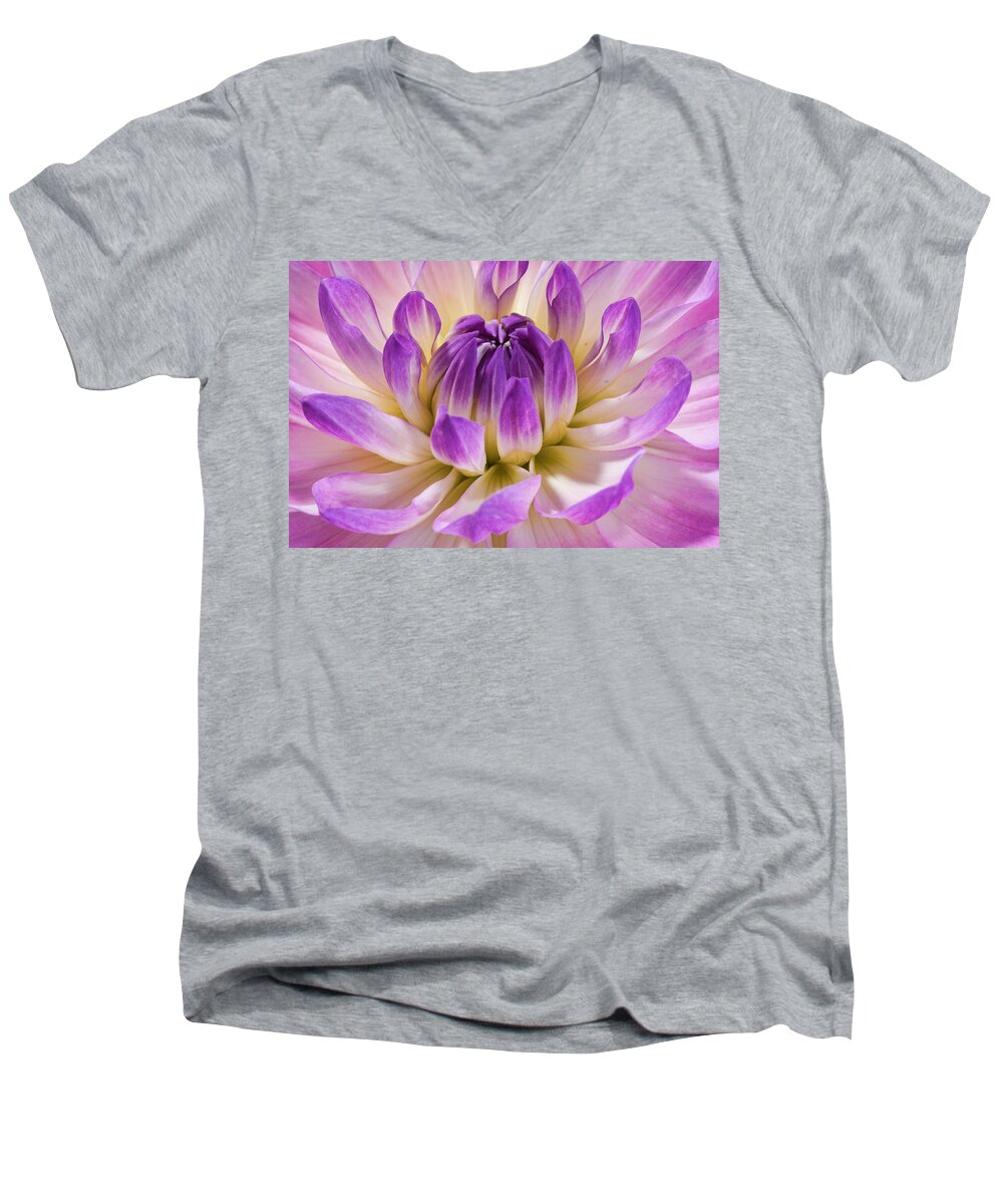 Flower Men's V-Neck T-Shirt featuring the photograph Dahlia by Paul DeRocker