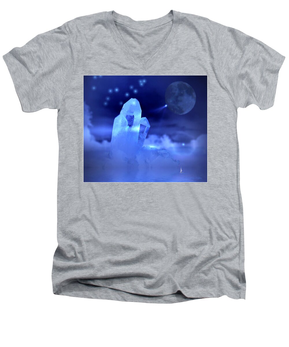 Discoveries Men's V-Neck T-Shirt featuring the digital art Discoveries by Joyce Dickens