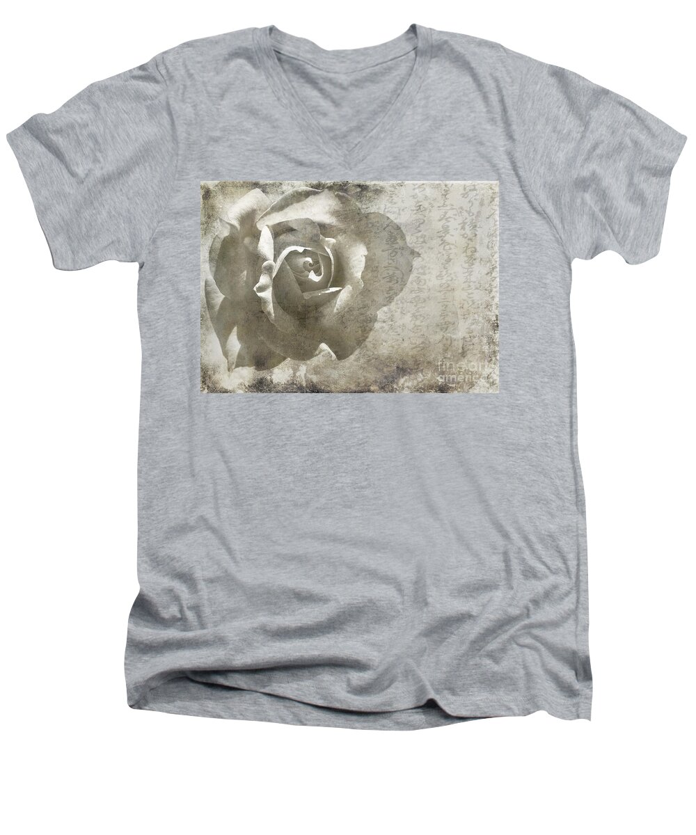 Texture Men's V-Neck T-Shirt featuring the photograph Distant Dreams by Ellen Cotton