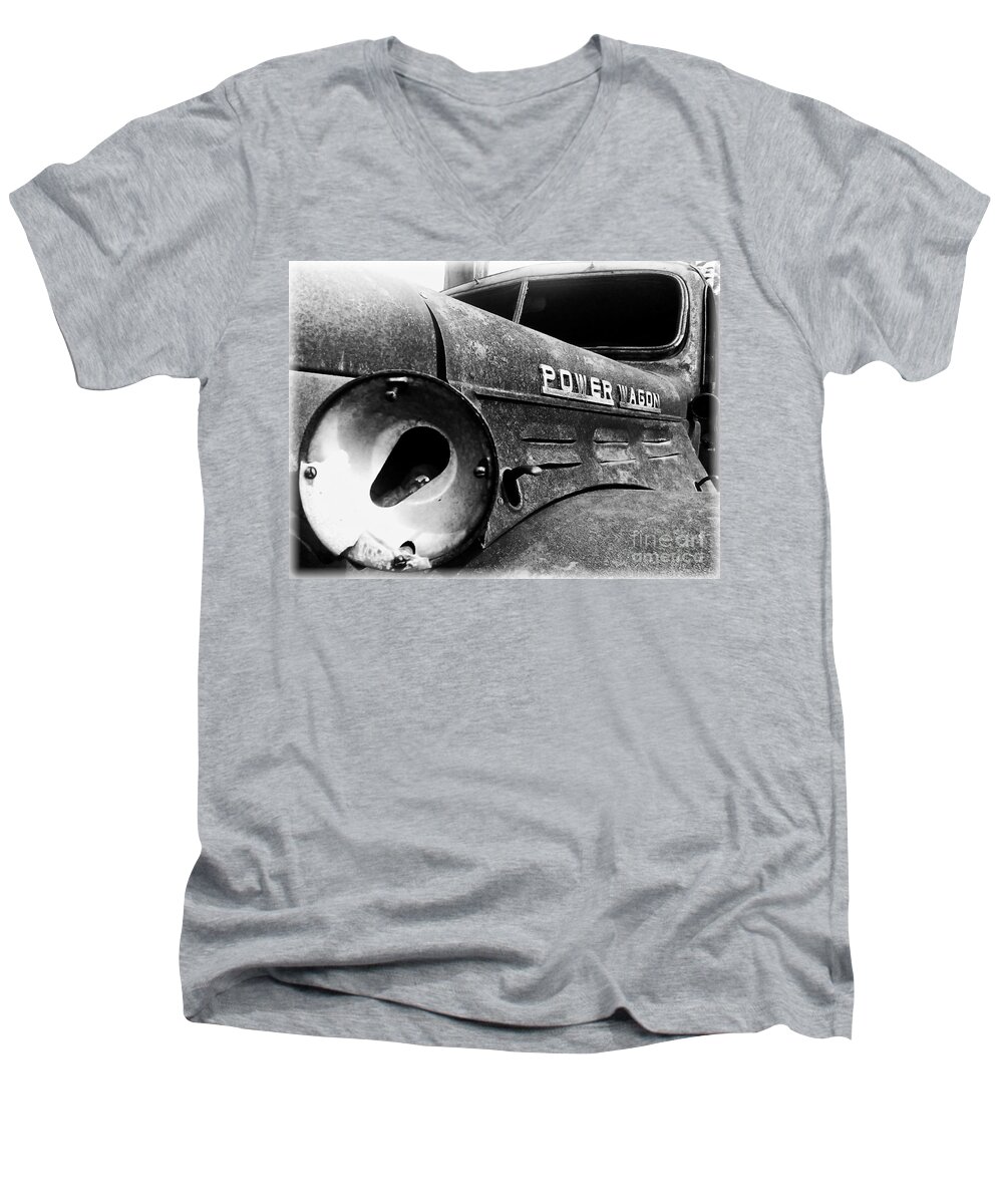Dodge Men's V-Neck T-Shirt featuring the photograph Dodge - Power Wagon 1 by James Aiken