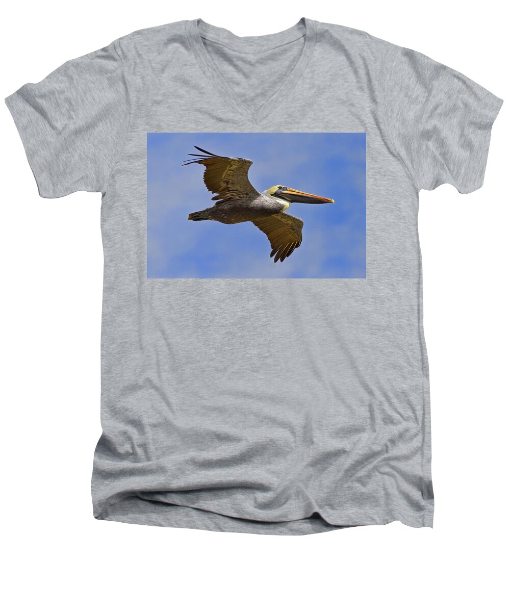 Brown Men's V-Neck T-Shirt featuring the photograph Endangered No More by Gary Holmes