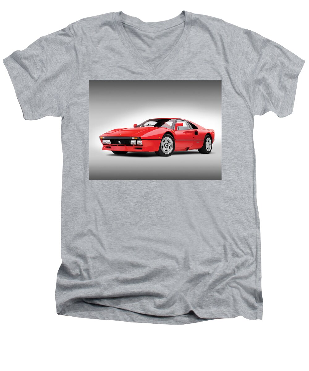 Car Men's V-Neck T-Shirt featuring the photograph Ferrari 288 GTO by Gianfranco Weiss