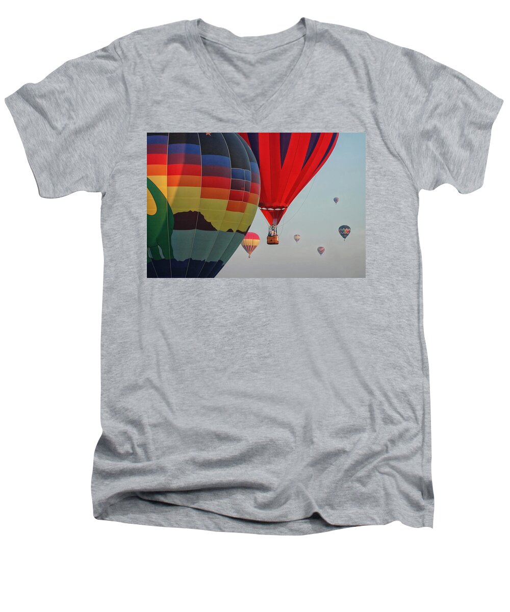 Balloon Men's V-Neck T-Shirt featuring the photograph Festival Colors by Joe Ownbey