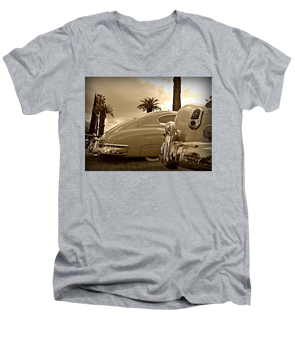 1949 Men's V-Neck T-Shirt featuring the photograph Fine '49s by Steve Natale