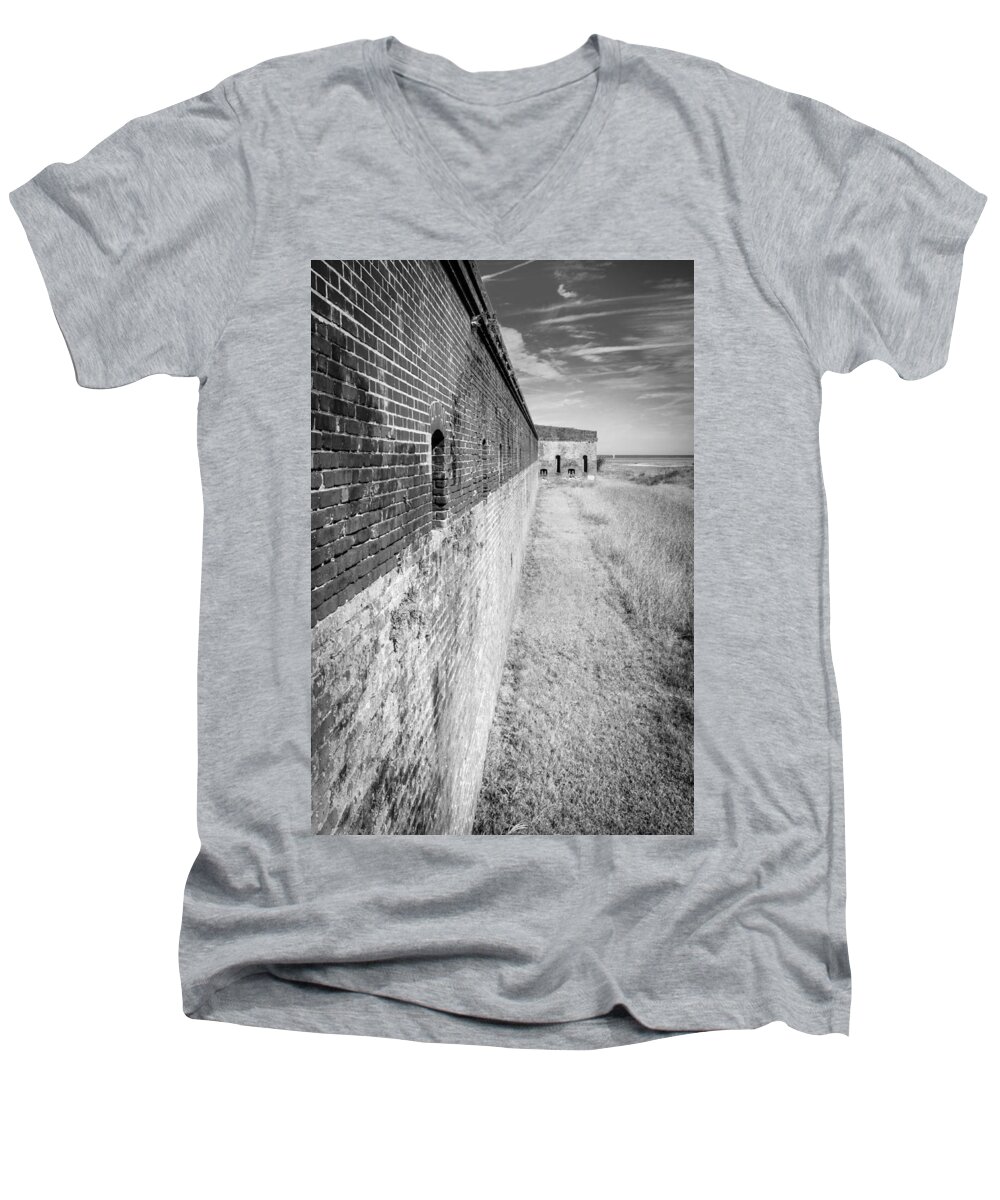 2015 Men's V-Neck T-Shirt featuring the photograph Fort Clinch II by Wade Brooks