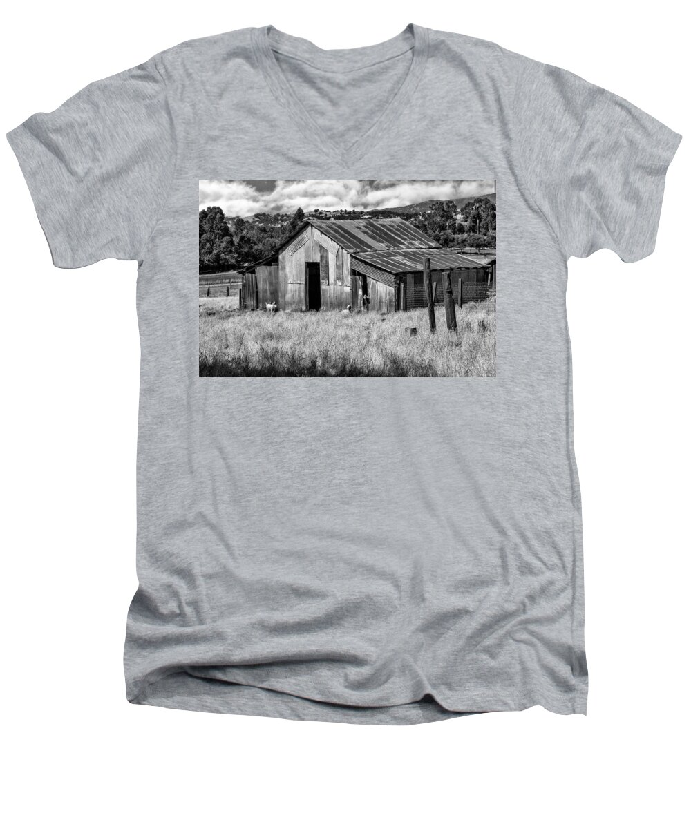 Landscape Men's V-Neck T-Shirt featuring the photograph Goats Heaven by Bruce Bottomley