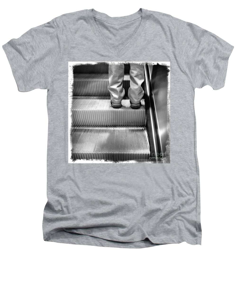 Commute Men's V-Neck T-Shirt featuring the photograph Going up by James Aiken