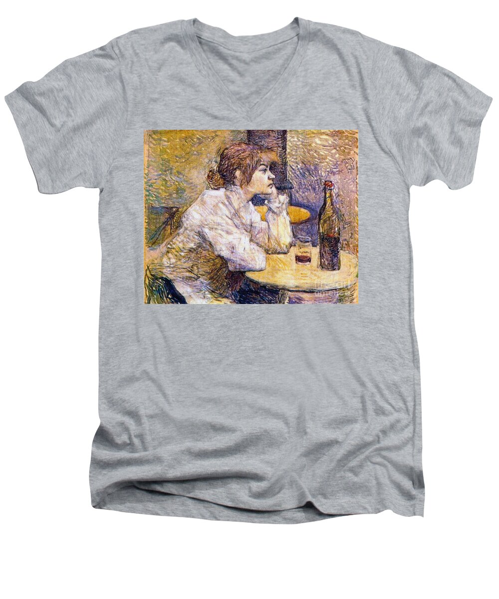Hangover 1888 Men's V-Neck T-Shirt featuring the photograph Hangover 1888 by Padre Art