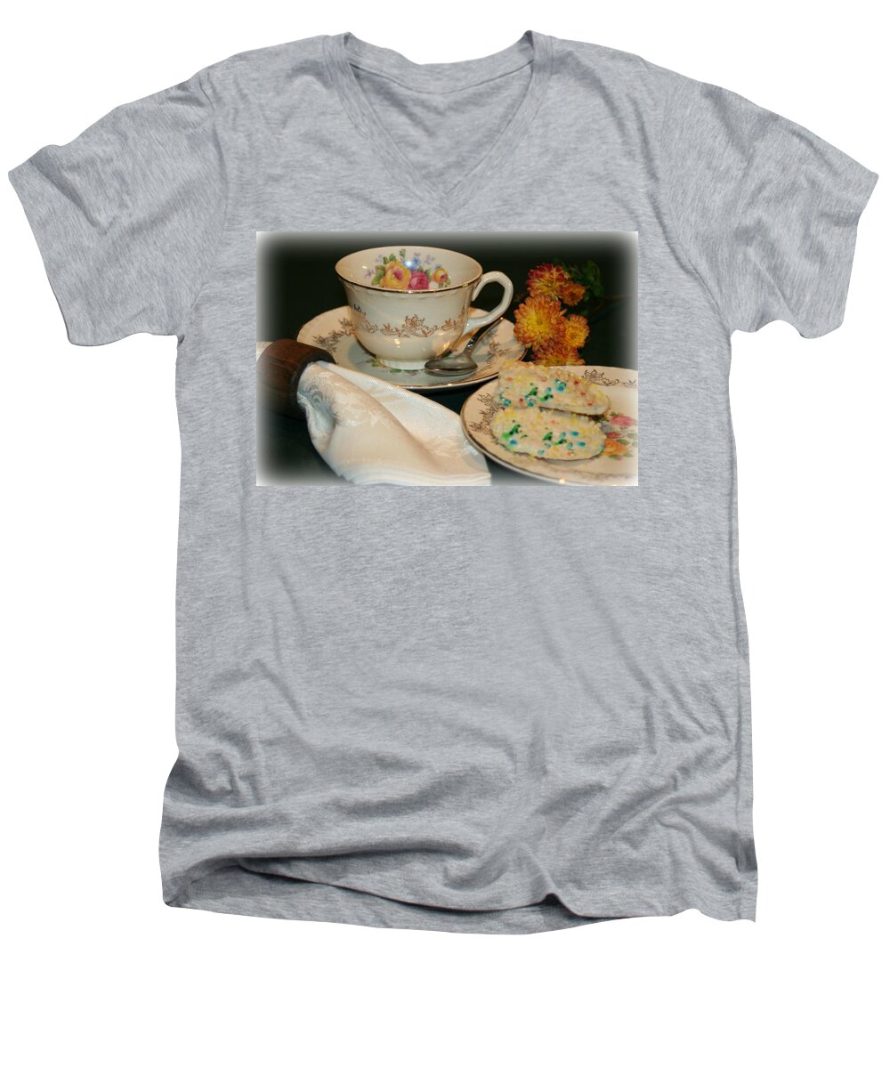 Still Men's V-Neck T-Shirt featuring the photograph Her Best China by Barbara S Nickerson