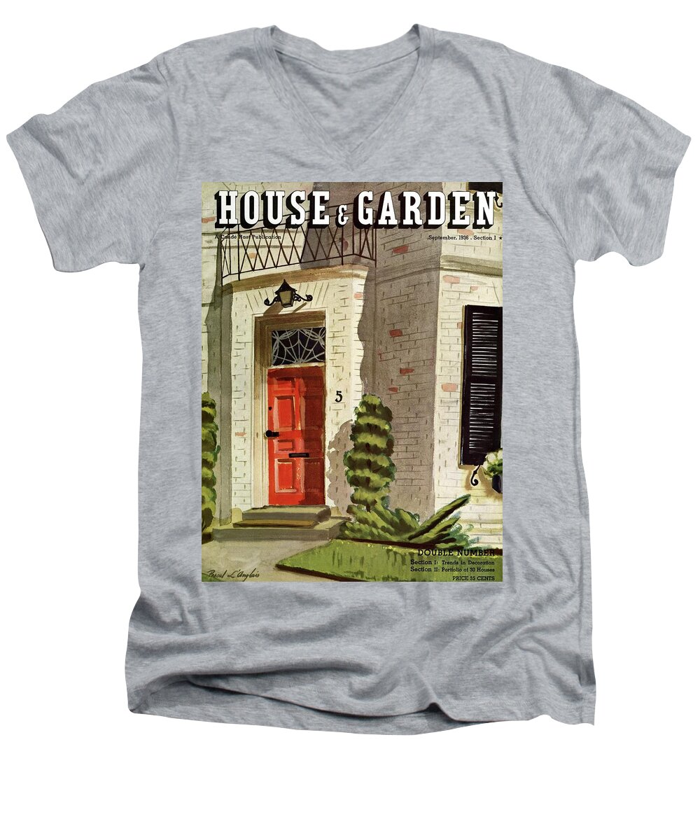 House And Garden Men's V-Neck T-Shirt featuring the photograph House And Garden Trends In Decorating Cover by Pascal L'Anglais