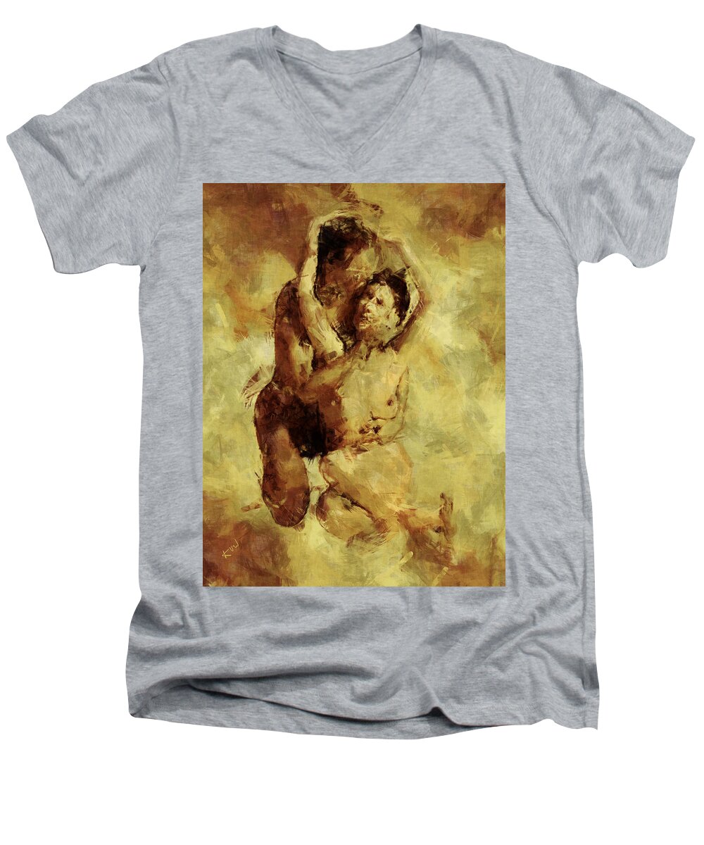 Love Men's V-Neck T-Shirt featuring the photograph I Love You by Kurt Van Wagner